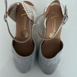 Paseart Women's Gray Wedge Espadrilles 7.5